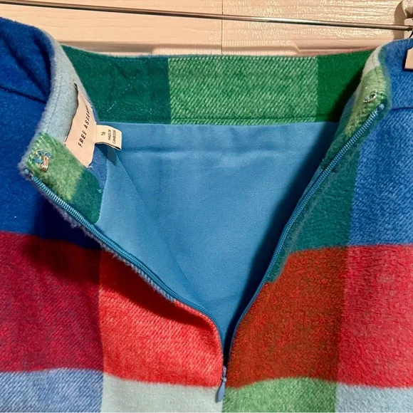 Free Assembly Plaid Faux Wrap Mini Skirt - Size 16 - Picture 9 of 12